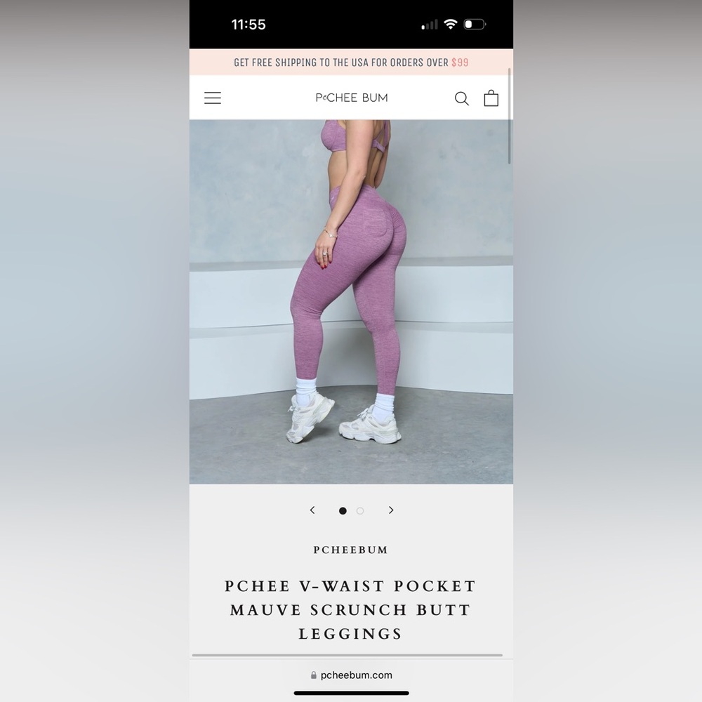 TWO Pchee Bum leggings bundle Womans Small
